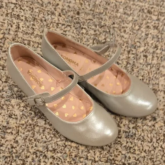Sonoma Girls Silver Mary Jane Dress Shoes
