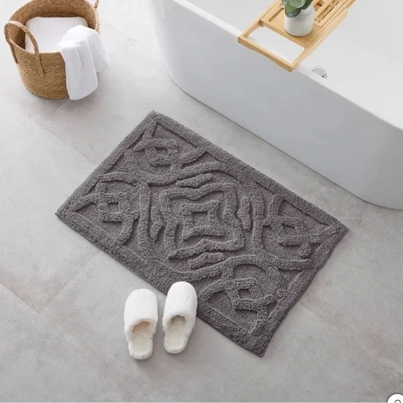 WelHome 100% Cotton Tufted Bath Rug