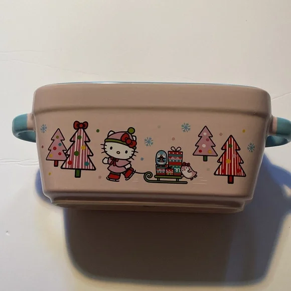 Hello Kitty pink Ceramic Baking Dish - Features design for the holiday.