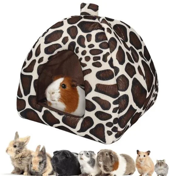 Guinea Pig Bed Warm Rabbit Hideout Washable Winter Fleece Sleeping