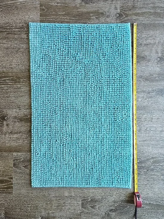 Chenille Bubble Bath Rug - Light Teal, 32x20