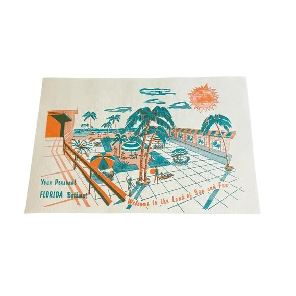 20 Vintage Paper Bathmat Bath Mat Smith-Lee Co. Florida 14 1/4