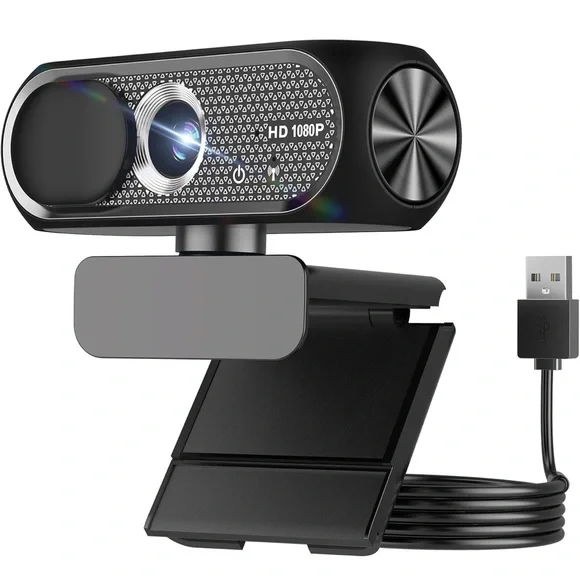 HD 1080P Black Webcam