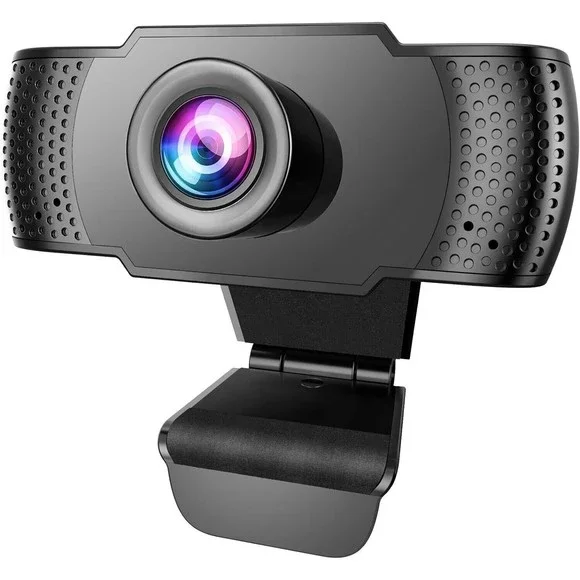 Anbes Webcam, HD 1080P Web Camera & USB PC Computer Webcam with Noise Canceling