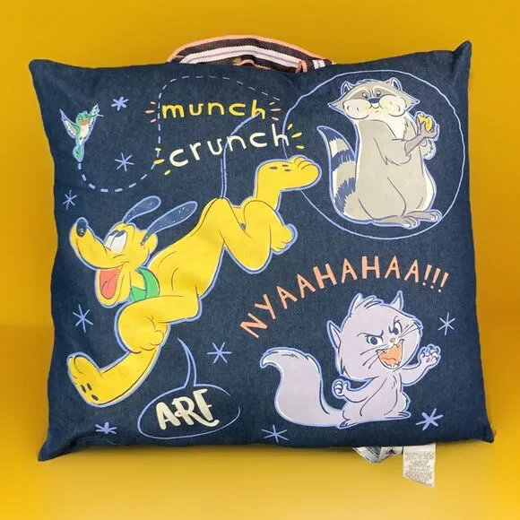 Disney Parks Critter Choas Travel Pillow Cushion Meeko Flit Pluto 26