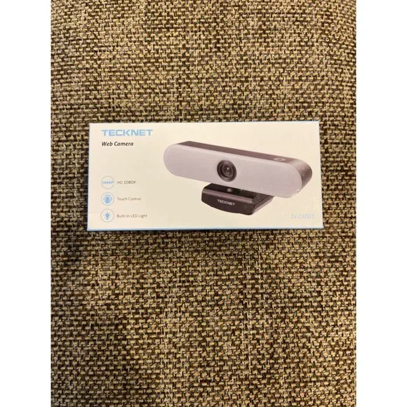 Tecknet Web Camera TK-CA001 HD 1080P w/Microphone LED Light Touch Control