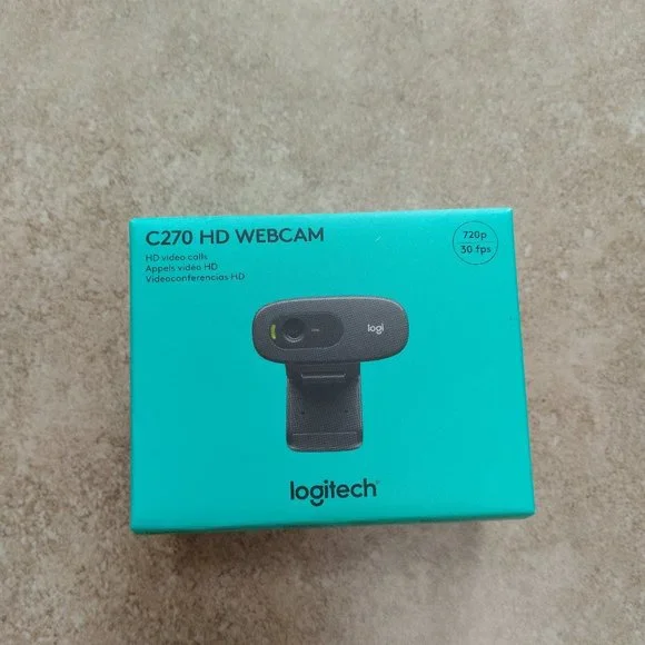 Logitech C270 HD Webcam HD 720p Widescreen HD Video Calling Noise-Reducing Mic -