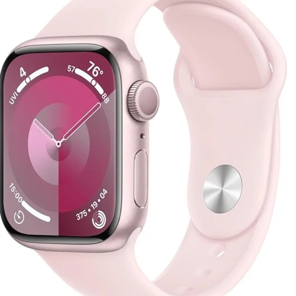 NEW IN BOX Apple Watch Series 9 41mm Pink Aluminum Case Light Pink Sp Band M/L