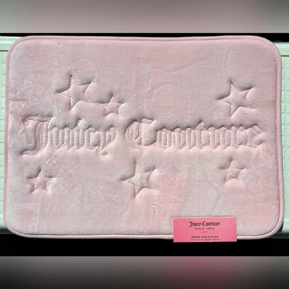 Juicy Couture Memory Foam Pink Bath Mat