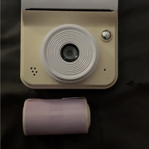 Compact Cream Instant Camera