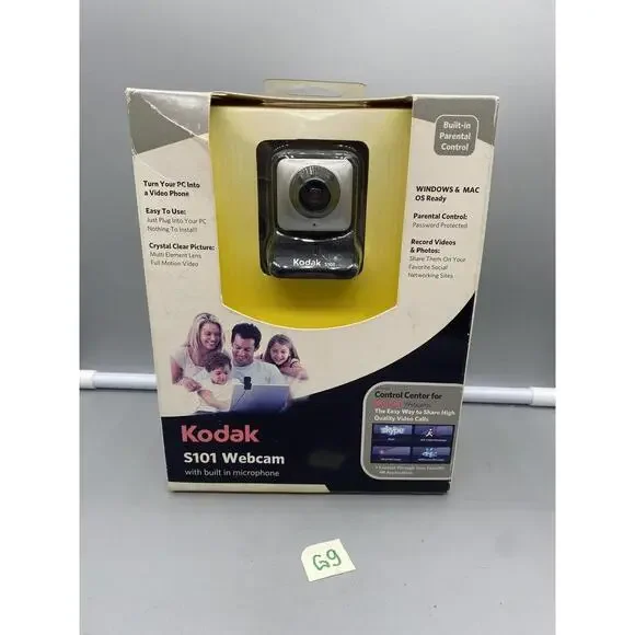 Kodak Webcam Built In Microphone S101 New in Package Mac or Windows Free Ship