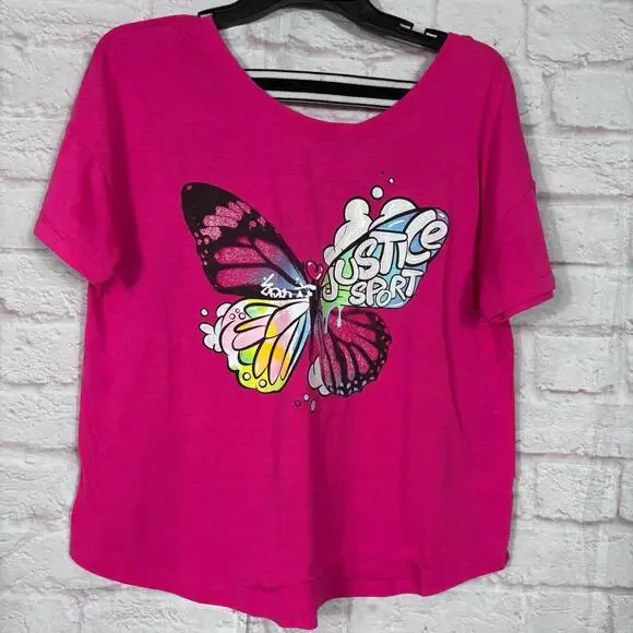 Justice Sport Butterfly Graphic T-Shirt XL