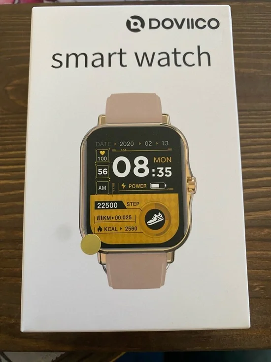 Doviico Smart Watch - Rose Gold Face with Blush Band - New in box
