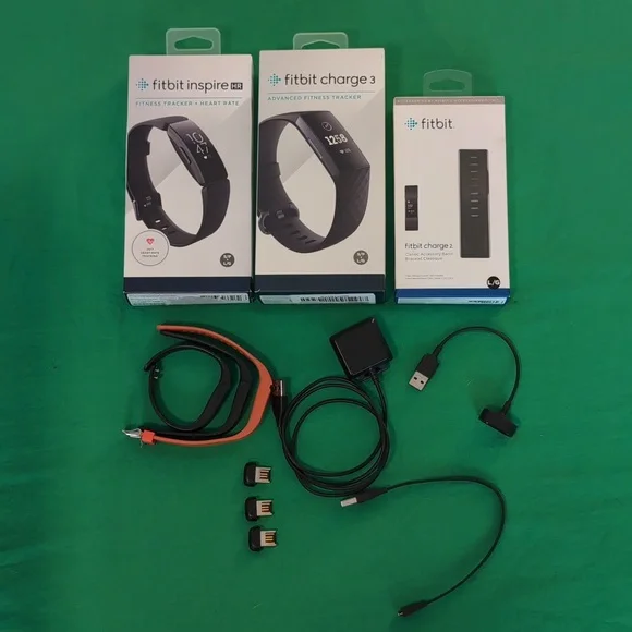 Fitbit Bundle Chargers Bands Boxes Dongles