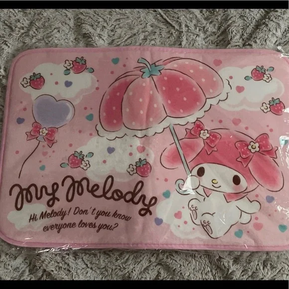 Sanrio My melody soft pink bath/house mat