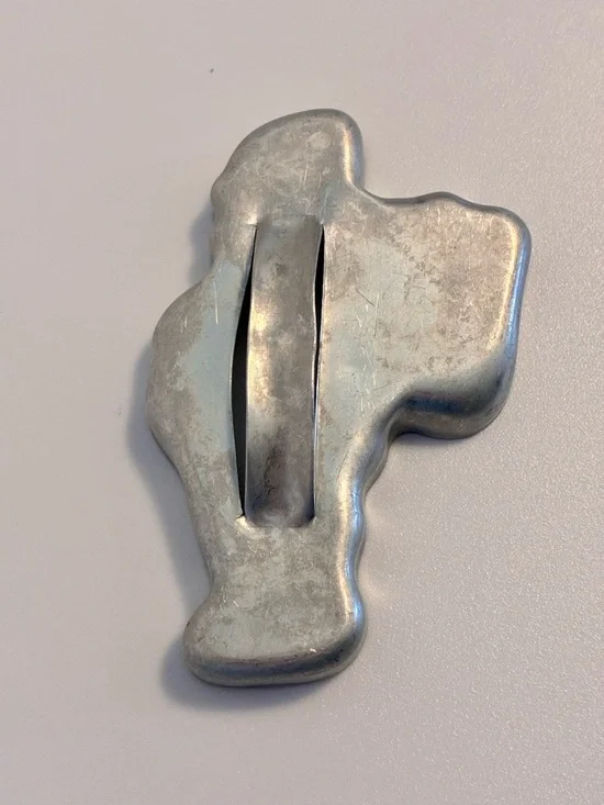 Santa Claus With Gift Bag Aluminum Cookie Cutter Vintage