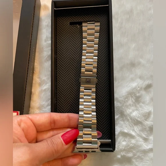 PLATINUM Apple Watch 42mm Chain Link Metal Band