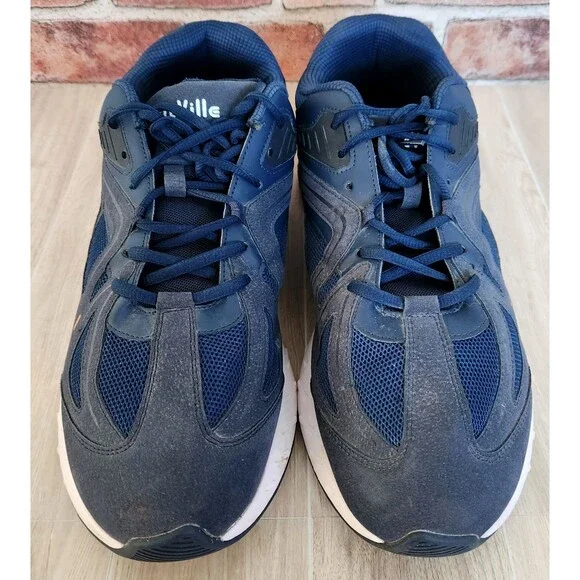 Fitville Men’s Shoes Size US 14 EW Blue Marca Lace Up Extra Wide Walking Comfort