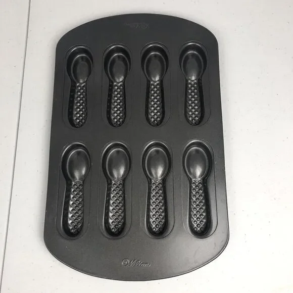 Wilton Cookie Edible Spoons Pan 8 Cavity Cookie Non Stick Sheet Pan