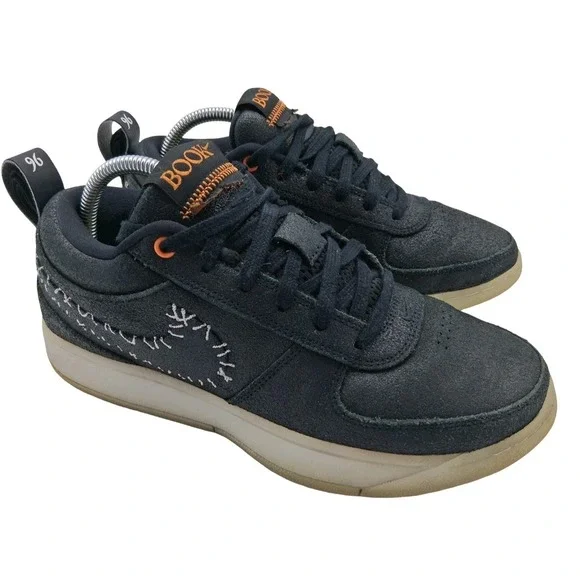 Nike Book 1 Chapter One Shoes Mens Size 8 Black Suede Basketball FJ4249-003