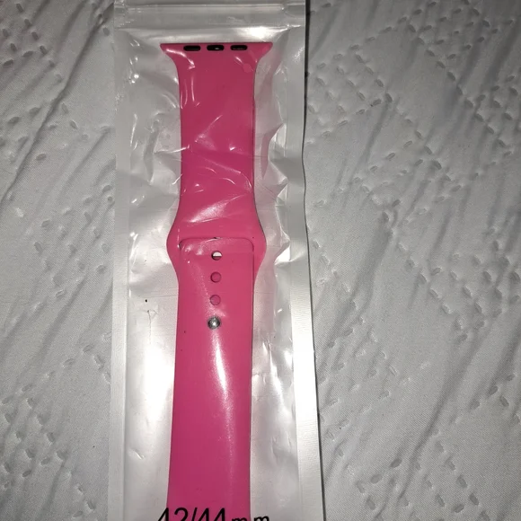 Hot Pink Silicone Watch Band For Apple 42/44mm NEW