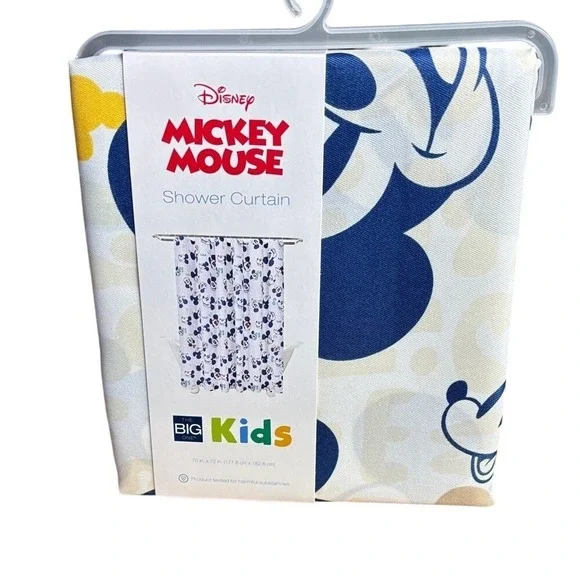Disney's Mickey Mouse Shower Curtain Funny Faces Fabric Big One 70