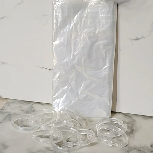 Clear Shower Curtain Set