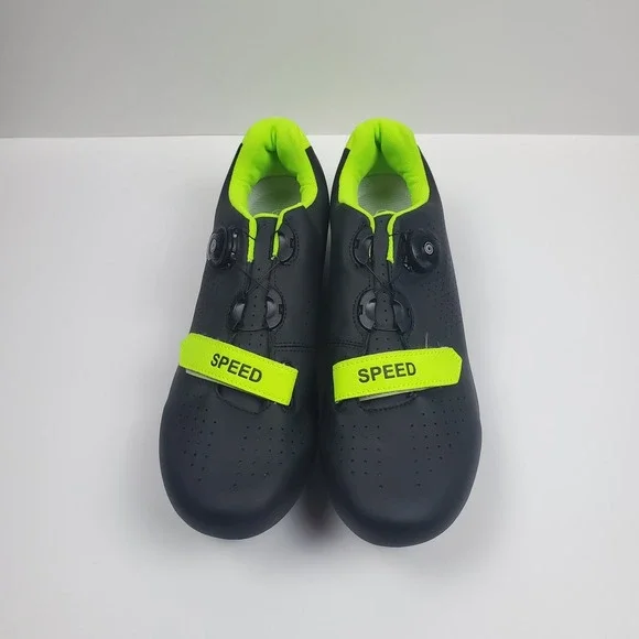 Speed Cycling Shoes Mens US 13 EU 47 Black Green BOA Road Bike Clipless Pro