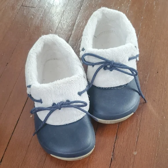 Navy Convertible Crocs