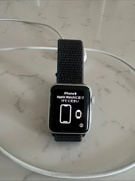 Apple Watch 3 with Navy Woven Sport Loop Strap