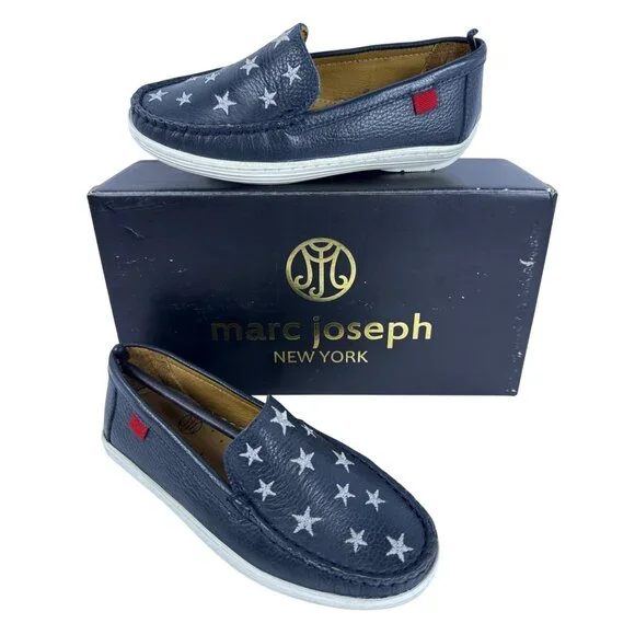 Marc Joseph Holland (Little Kid/Big‎ Kid) (Navy Grainy/White Sole) Shoes Size 11
