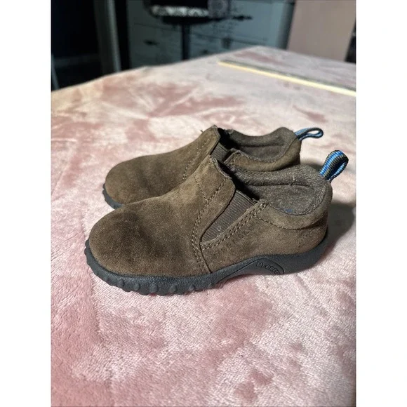 Merrell Jungle Moc, Baby/Toddler Sz 7. Brown Suede. Boys/girls. Outdoor.