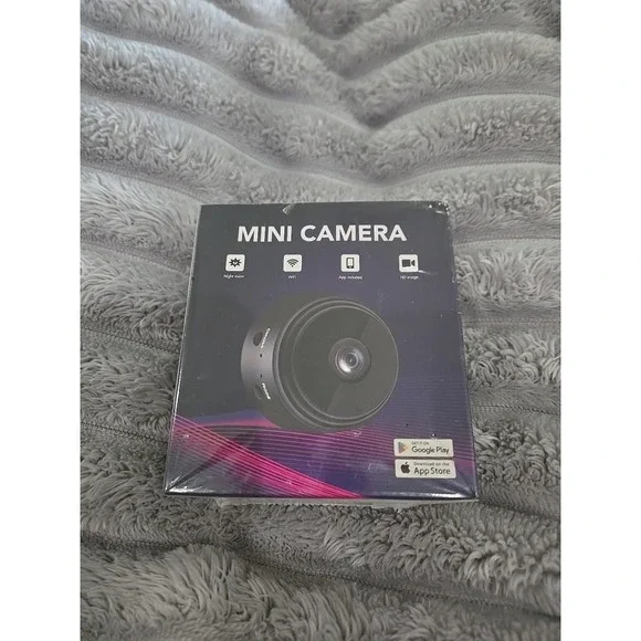 Mini Camera Wi-Fi Night Vision HD Discreet Magnetic Stand Black NEW IN BOX