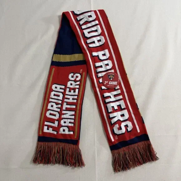 Florida Panthers Hockey Scarf NHL Scarves Ford With Pin