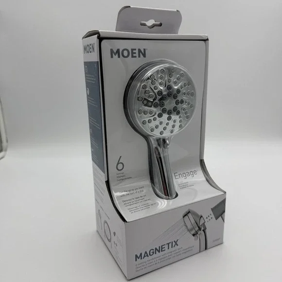 Moen Magnetix Engage Chrome 6 Settings Handheld Showerhead 2 gpm Water Pressure
