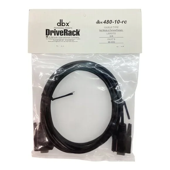 dbx DriveRack 480-10-rc Null Modem m Female/Female Length-10 ft Cable 38-0253