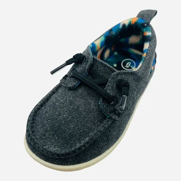 Toddler Boys Casual Moccasin Slip On Shoes Size 6 Gray Comfort Loafers