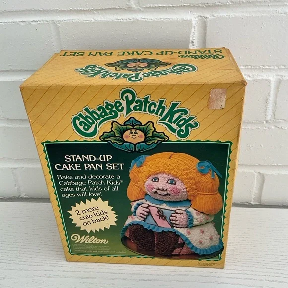 Box Never Opened-Old Style-Wilton Cabbage Patch Kids Stand-Up Cake Pan Set