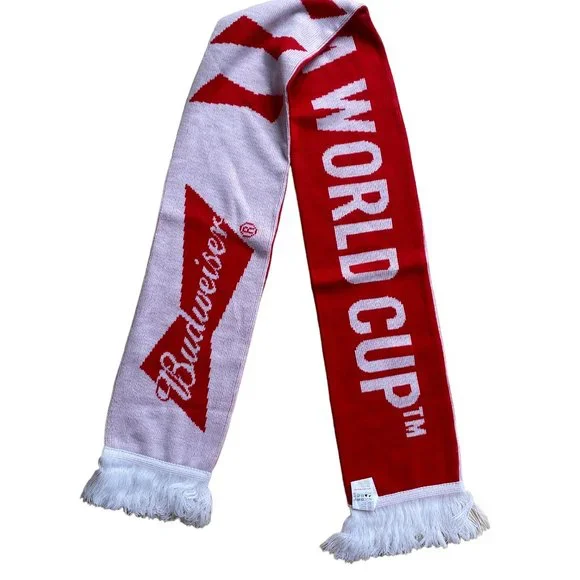 NWOT Budweister King of Beers FIFA 2018 Soccer World Cup Russia Unisex Scarf