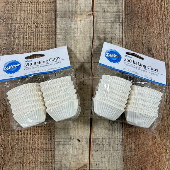 700ct White Wilton Mini Baking Cups Cupcake Liners Paper Wedding Crafts