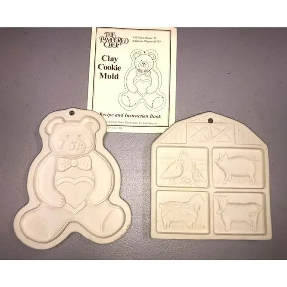 Vintage Pampered Chef Lot of 2 Cookie Molds
