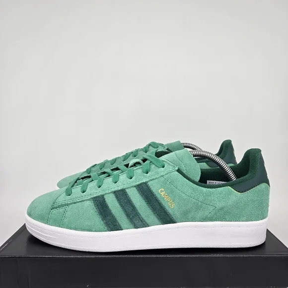 New Adidas Campus ADV 'Court Green' Men's Skateboarding Shoes Size 9