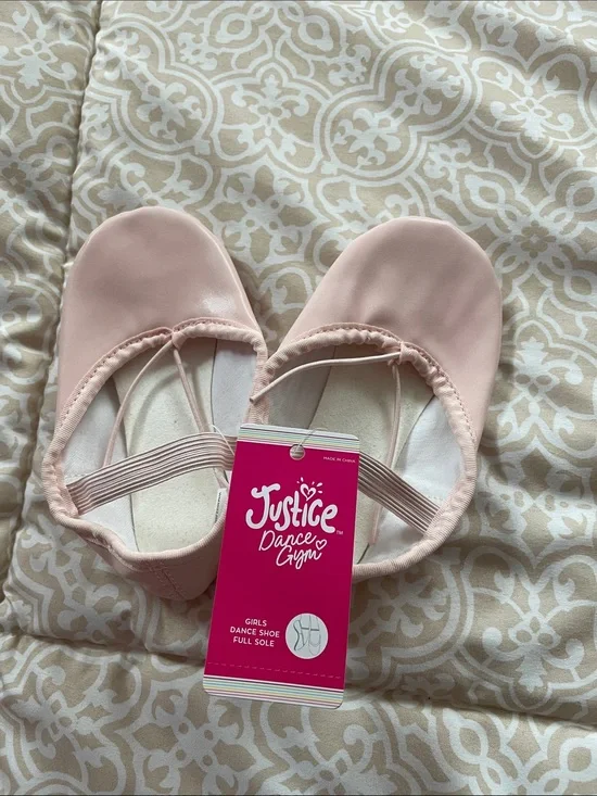Justice Light Pink Ballet Slippers