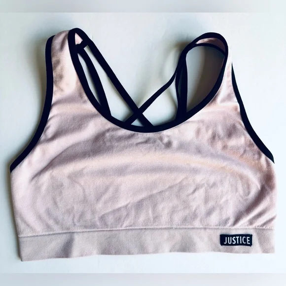 JUSTICE Youth Girls Sports bra,‎ size 8-10, super soft