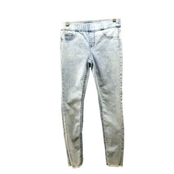 Justice Girls Size 12 Legging Jeans Blue Light Wash Pull On‎ Jegging Skinny