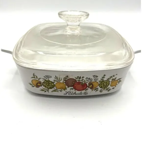 Vintage L'Echalote Corning Ware Pyrex‎ A7C Made In The USA 1 Quart