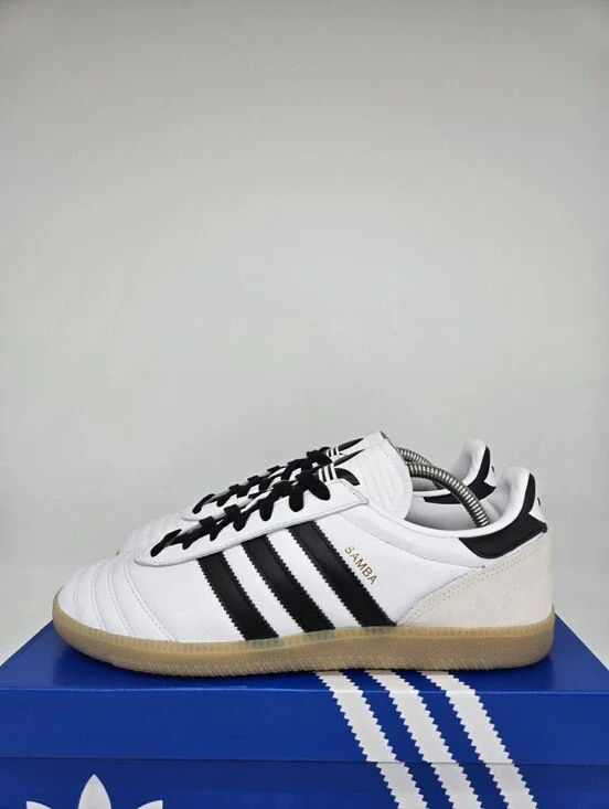 adidas Men's Samba JP JQ9055 Cloud White Black Gum Shoes Size 9