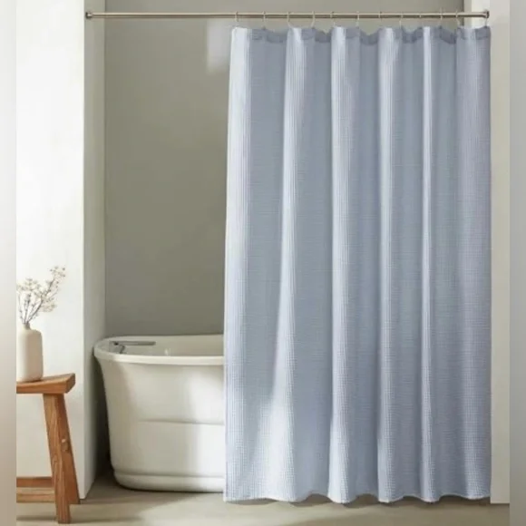 Calvin Klein - Fabric Shower Curtain Luxury Cotton Blend with 12 Button Holes