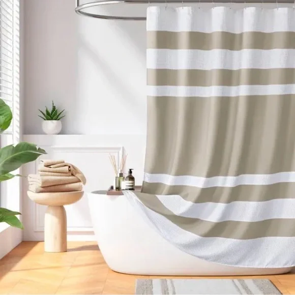 Madison Park Spa Waffle Shower Curtain with 3M Treatment 54x78