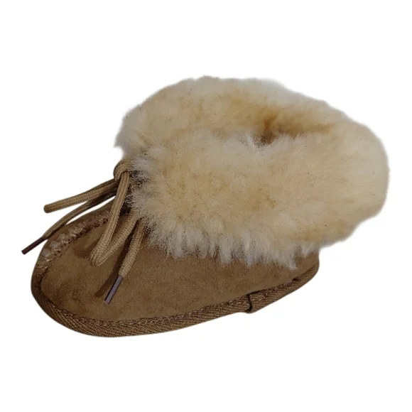Deerfield Leathers Baby Shearling Moccasin Booties